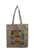 Canvas Tote Bag-Just a girl who loves camping