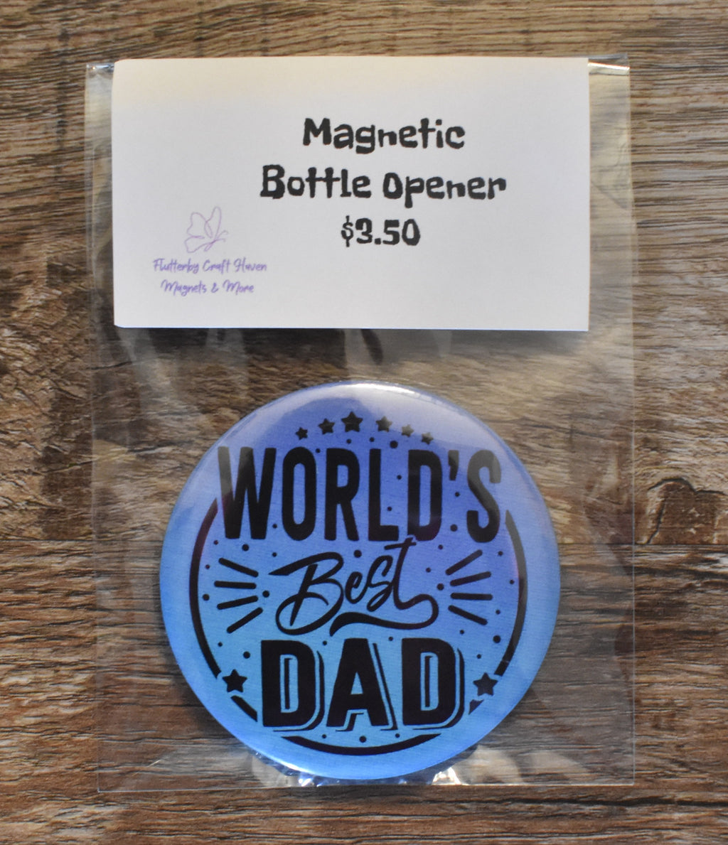 Magnetic Bottle Opener-WORLD'S BEST DAD