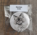 3 Inch Round Cat Magnet-Main Coon