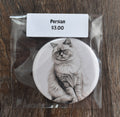 3 Inch Round Cat Magnet-Persian