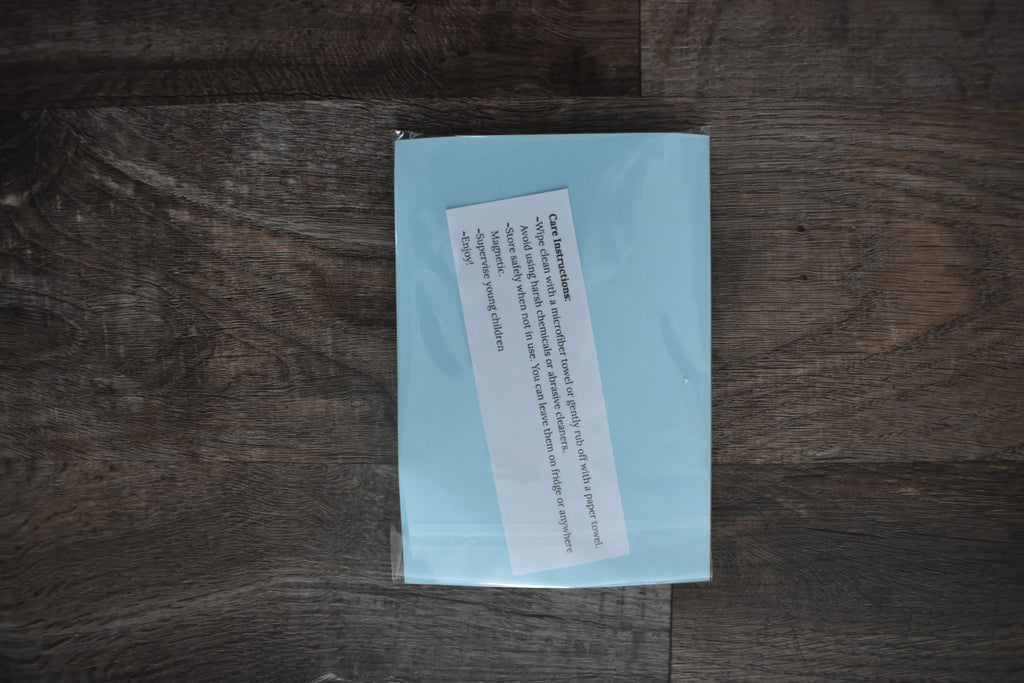 Dry Erase Coloring Magnet Set-Carrot & Apple