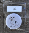 3 Inch Round Dog Magnet-BEAGLE