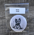 3 Inch Round Dog Magnet-YORKIE