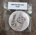 3 Inch Round Cat Breed Magnet-American Short Hair