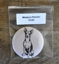 3 Inch Round Dog Magnet-MINATURE PINSCHER