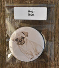 3 Inch Round Dog Breed Magnet-Chug