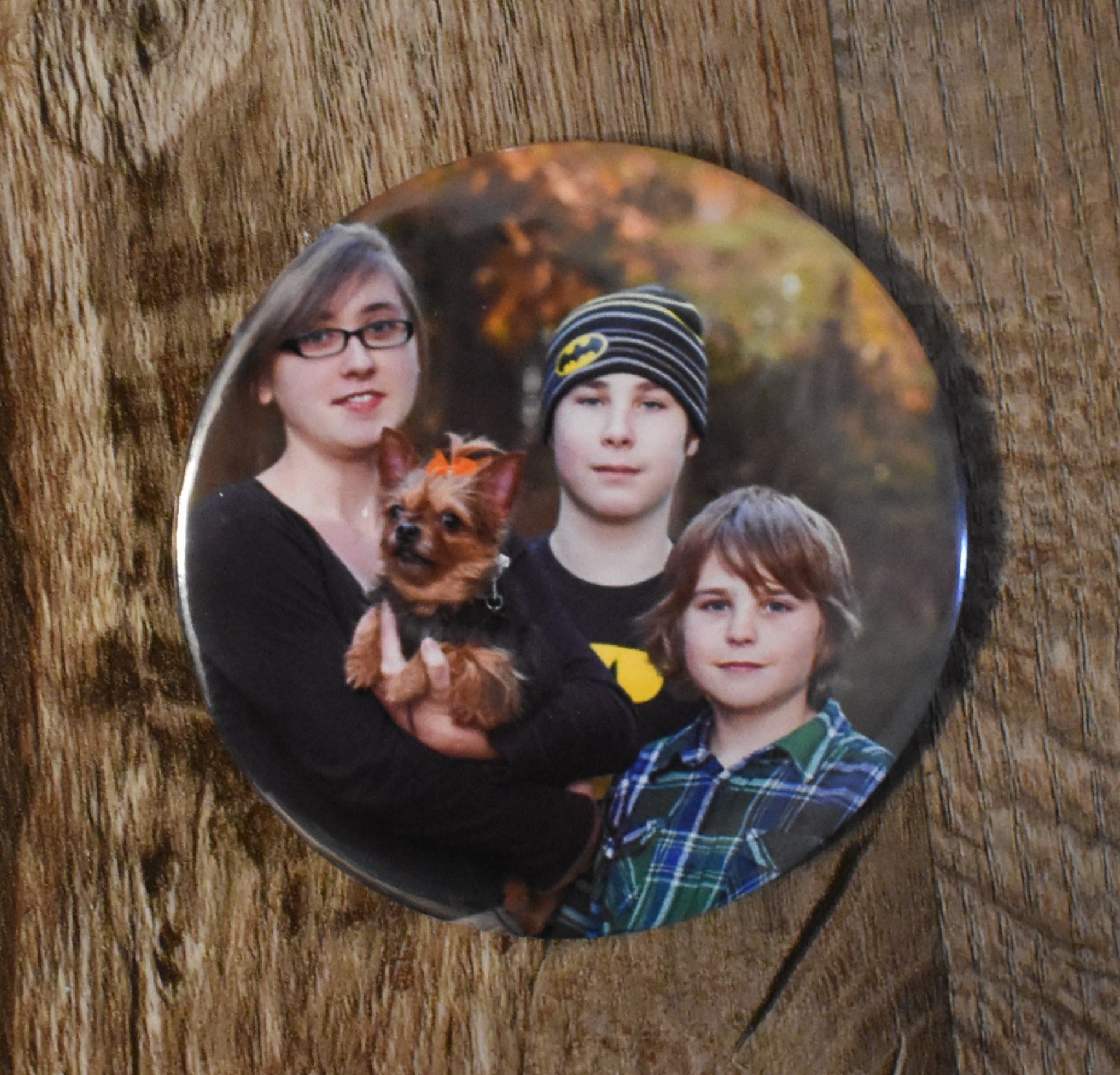 3 Inch Round Custom Made Photo Magnets-Set of 4