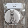 3 Inch Round Cat Breed Magnet-Russian Blue