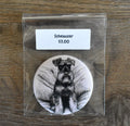3 Inch Round Dog Magnet-SCHNAUZER