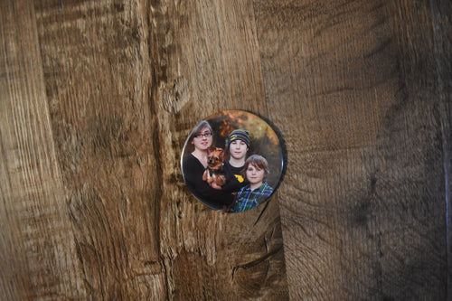3 Inch Round Custom Made Photo Magnets-Set of 4