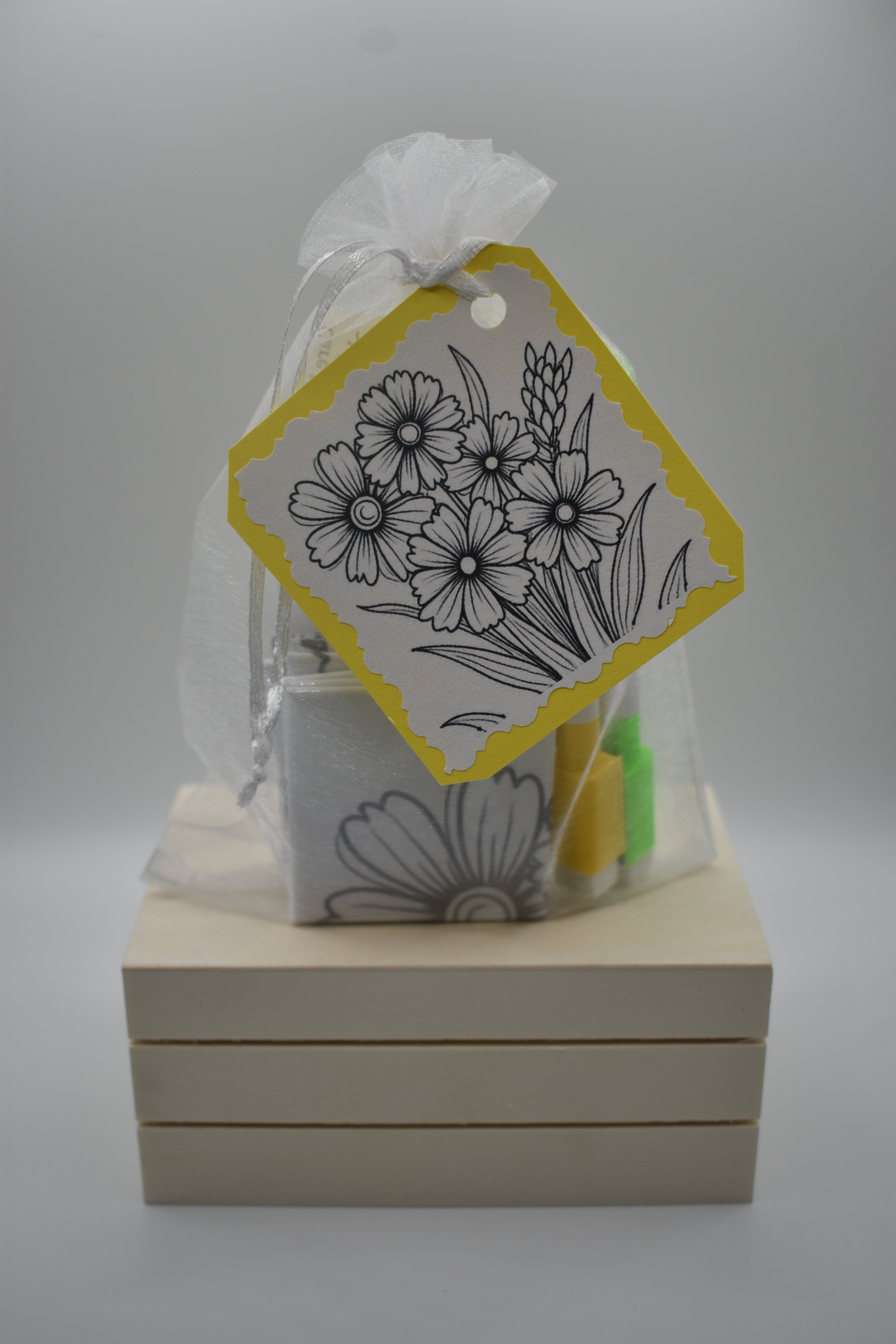 2x2 Dry Erase Coloring Magnet Puzzle-Flowers