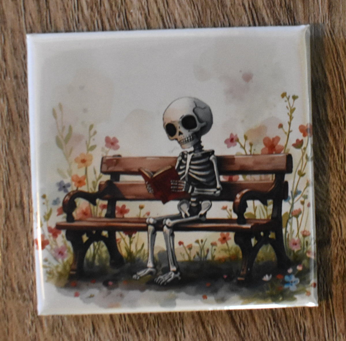 2x2 Magnet-Halloween Skeleton