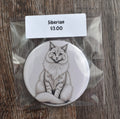 3 Inch Round Cat Breed Magnet-Siberian