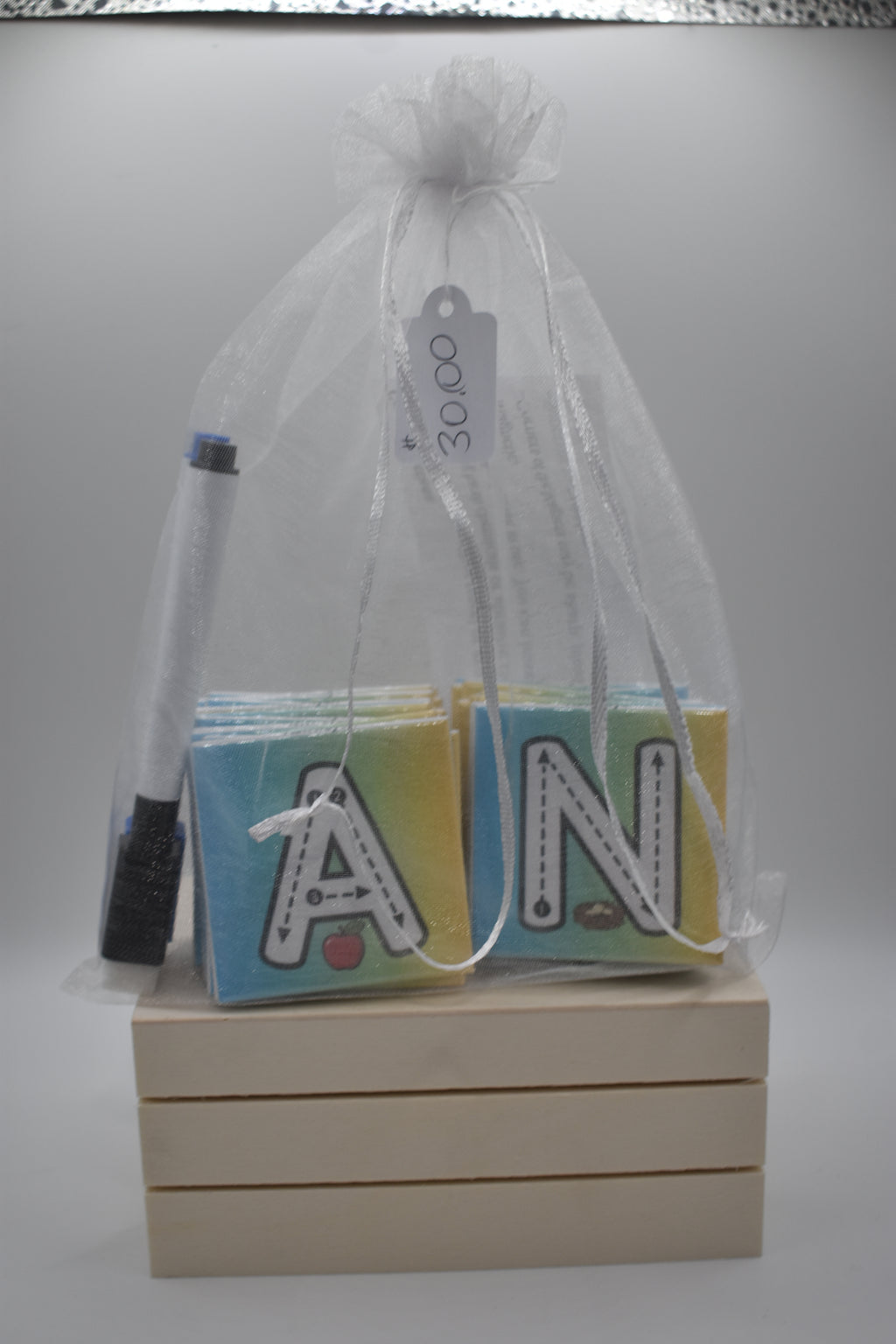 Dry Erase Tracing Alphabet Magnet Set including one dry erase marker