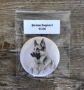 3 Inch Round Dog Magnet-GERMAN SHEPHERD
