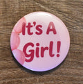 2 Inch Round Button It's a GIRL (Pack of 10)