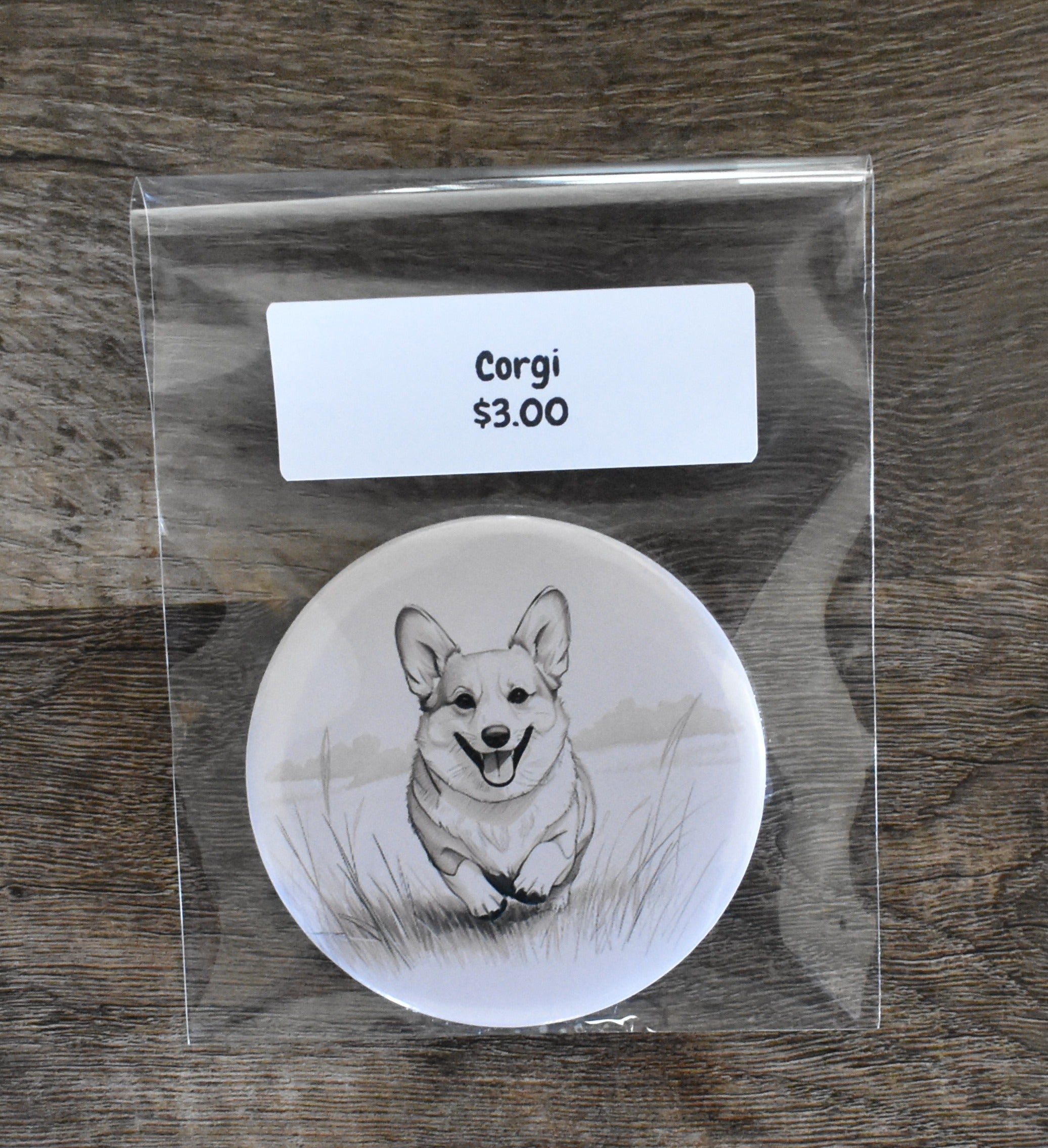 3 Inch Round Dog Magnet-CORGI
