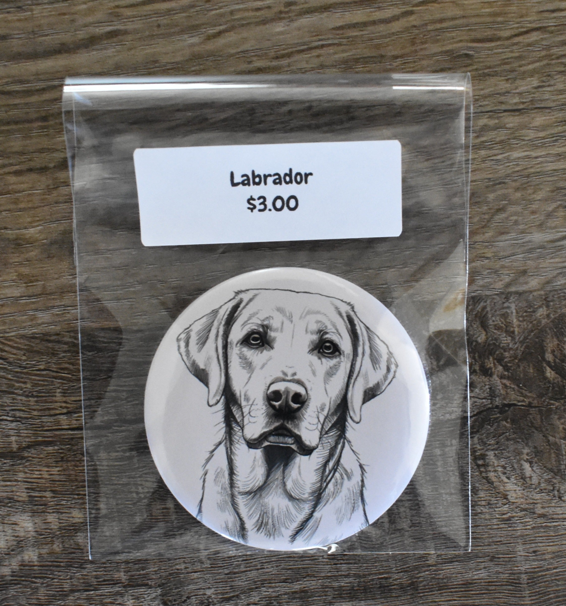 3 Inch Round Dog Magnet-LABRADOR