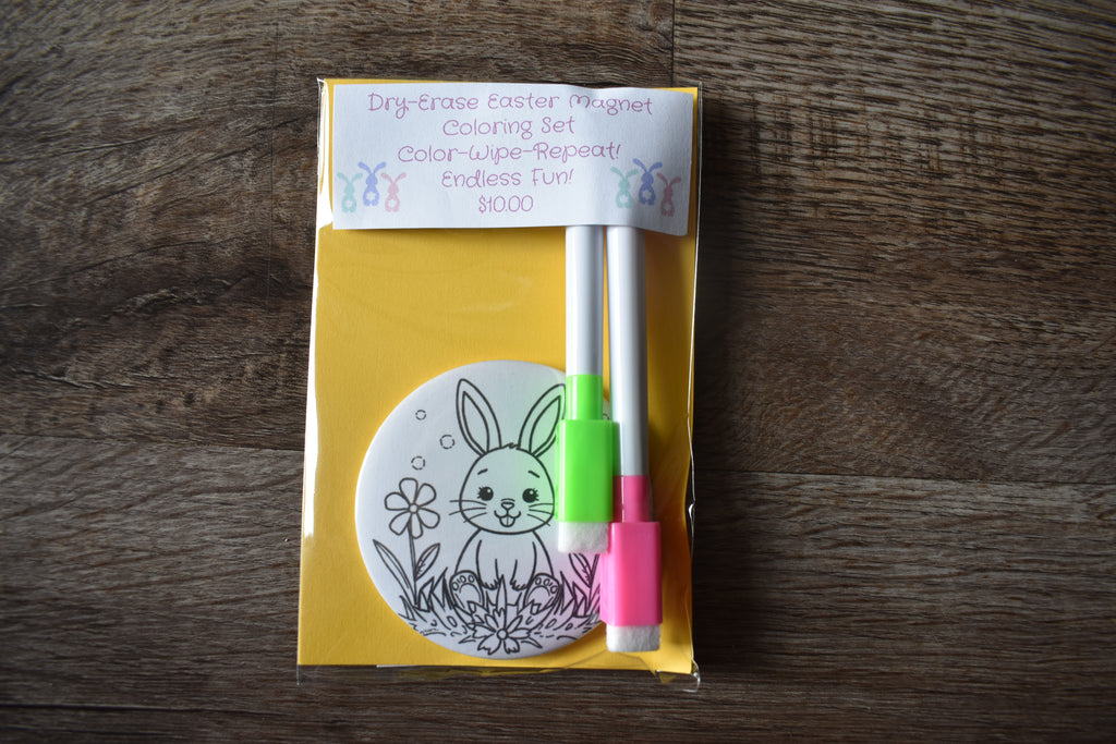Dry Erase Easter Magnet Coloring Set-Bunny2
