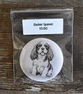 3 Inch Round Dog Magnet-COCKER SPANIEL