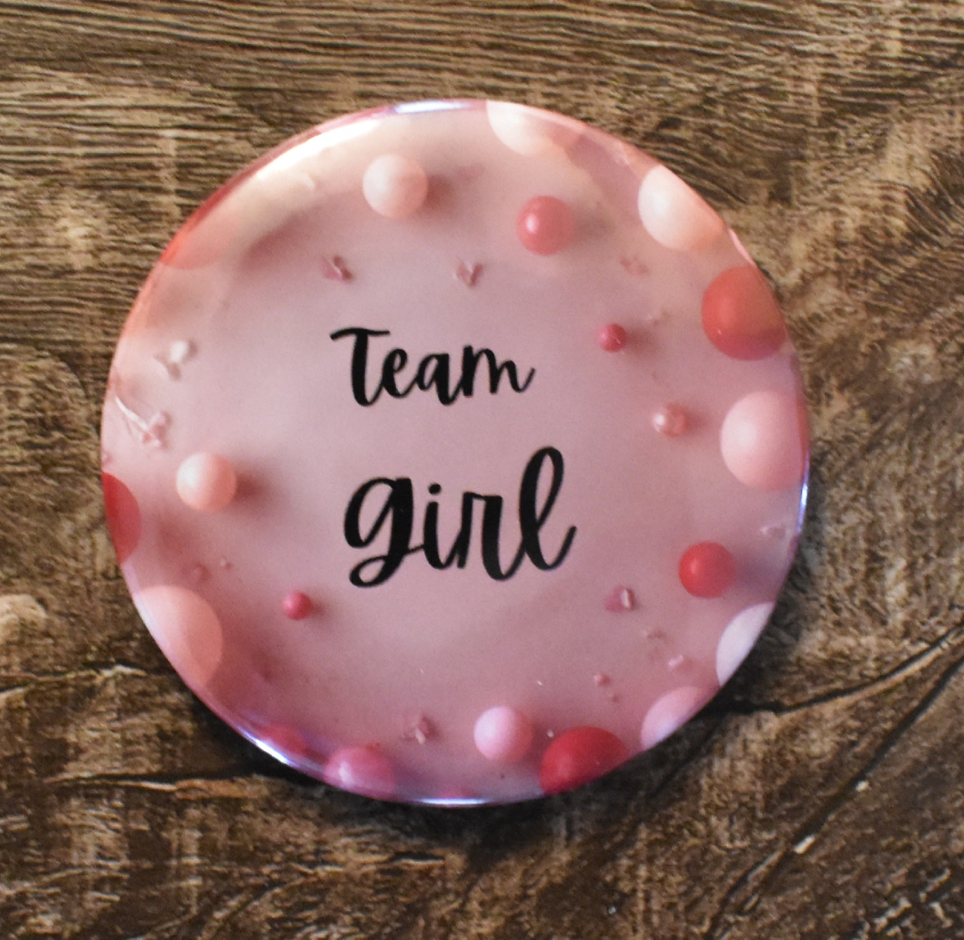 2 Inch Round Button TEAM BOY/GIRL (Pack of 10)
