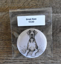 3 Inch Round Dog Magnet-GREAT DANE