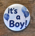 2 Inch Round Button It's a BOY (Pack of 10)