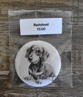 3 Inch Round Dog Magnet-DACHSHUND