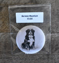 3 Inch Round Dog Magnet-BERNESE MOUNTAIN