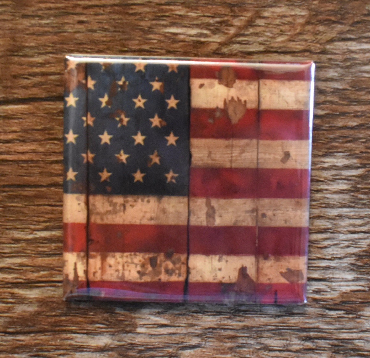 2x2 Square Magnet-AMERICAN FLAG