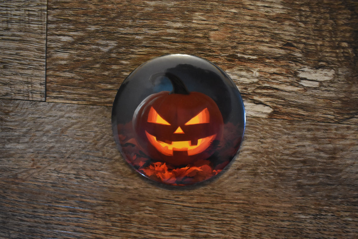 3 Inch Round Halloween Magnet PUMPKIN