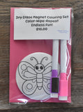 Dry Erase Coloring Magnet Set-Butterfly