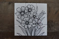 2x2 Dry Erase Coloring Magnet Puzzle-Flowers