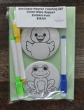 Dry Erase Coloring Magnet Set-Duck & Frog