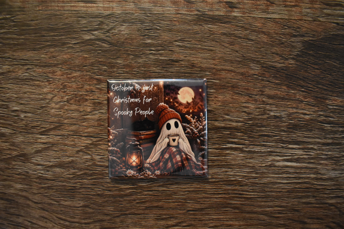 2x2 Square Halloween Magnet SPOOKY PEOPLE
