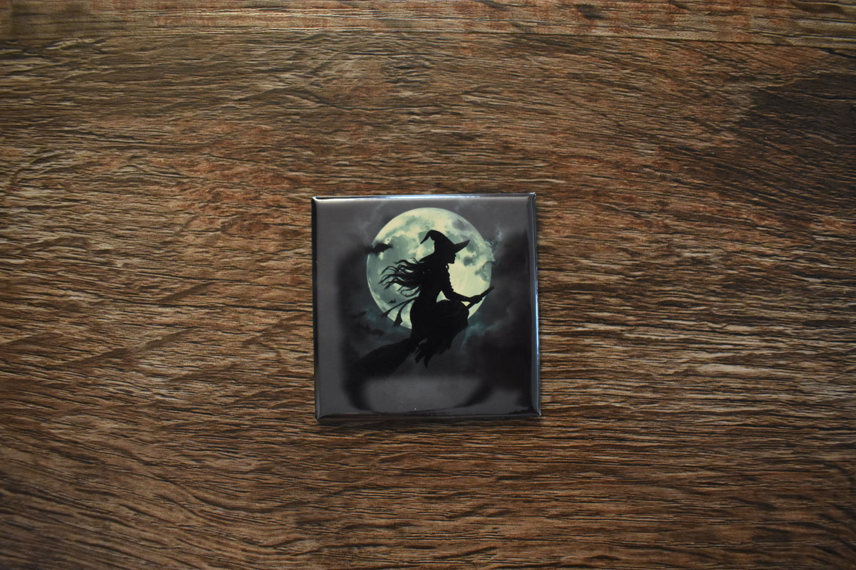 2x2 Square Halloween Magnet WITCH