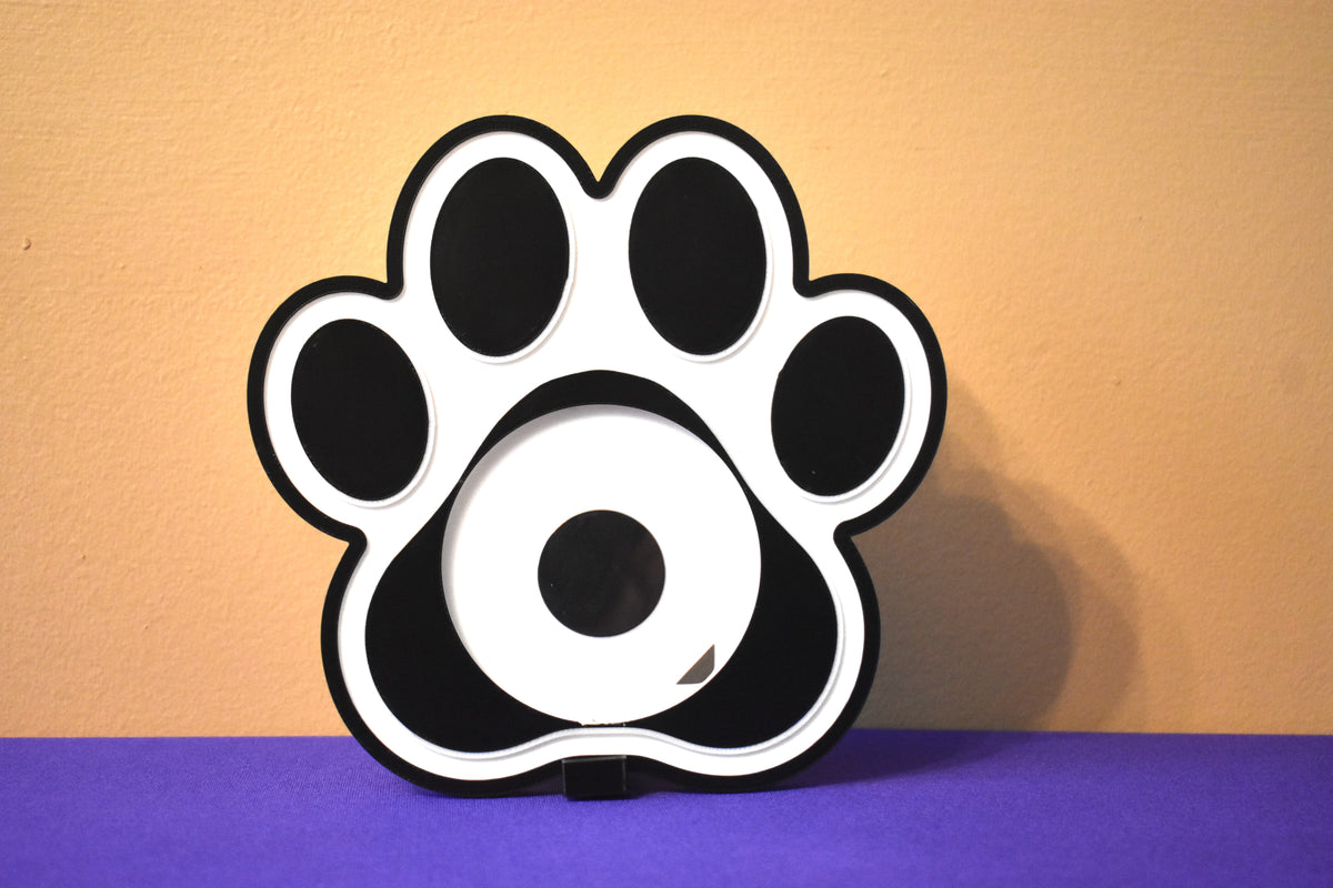3D Printed Dog Paw 3 Inch Round Magnet Frame