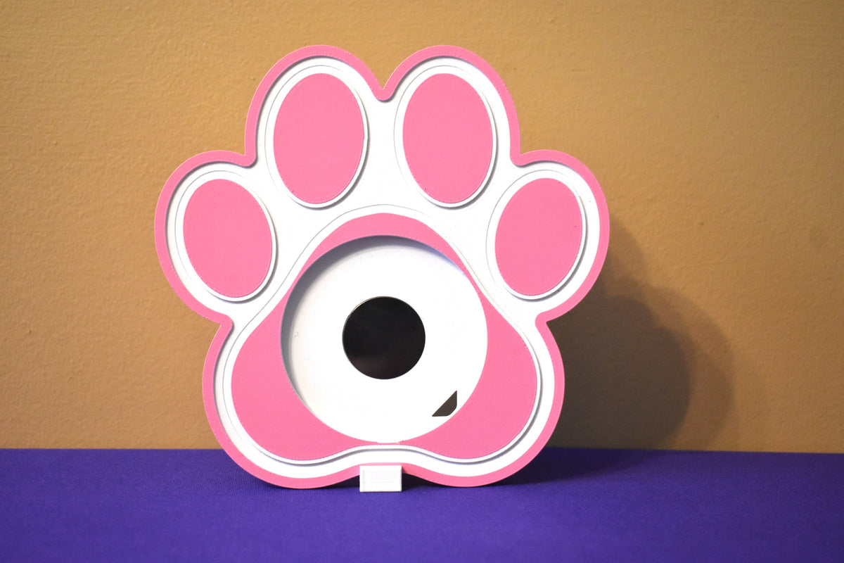 3D Printed Dog Paw 3 Inch Round Magnet Frame