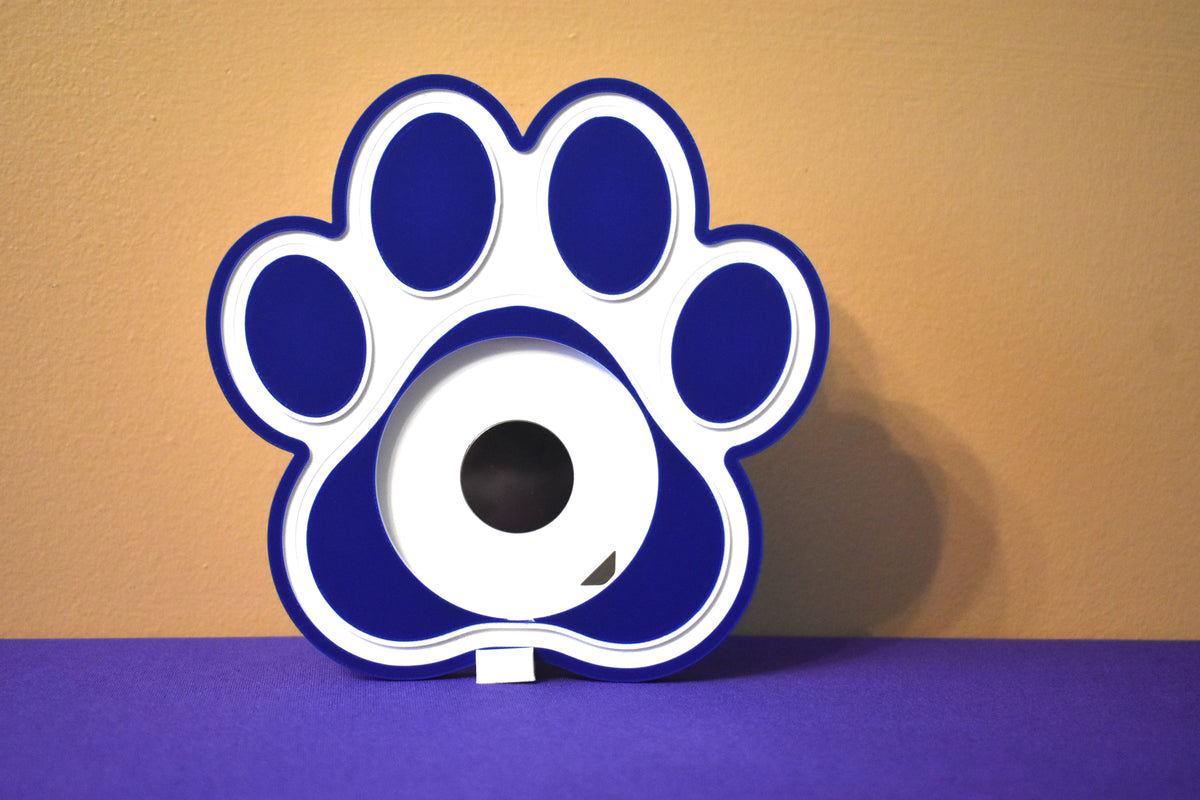 3D Printed Dog Paw 3 Inch Round Magnet Frame