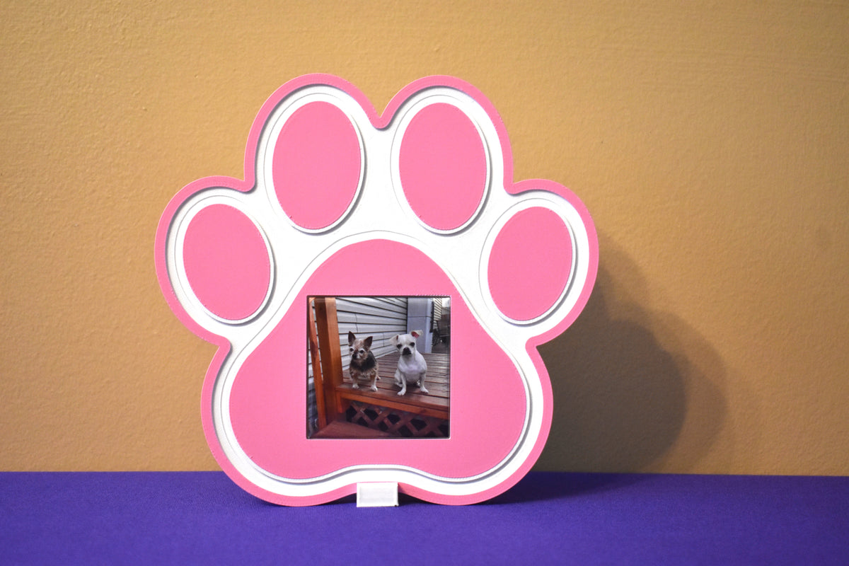 3D Printed Dog Paw 2x2 Magnet Frame