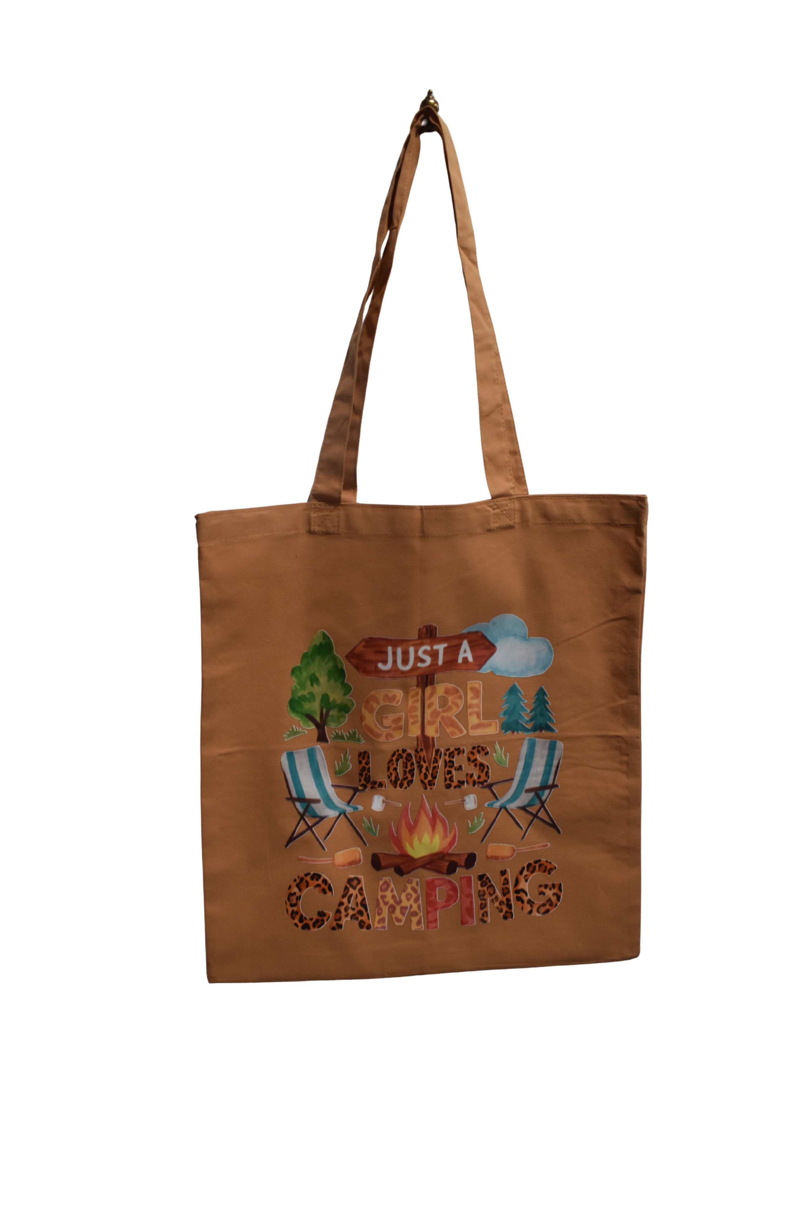 Canvas Tote Bag-Just a girl who loves camping