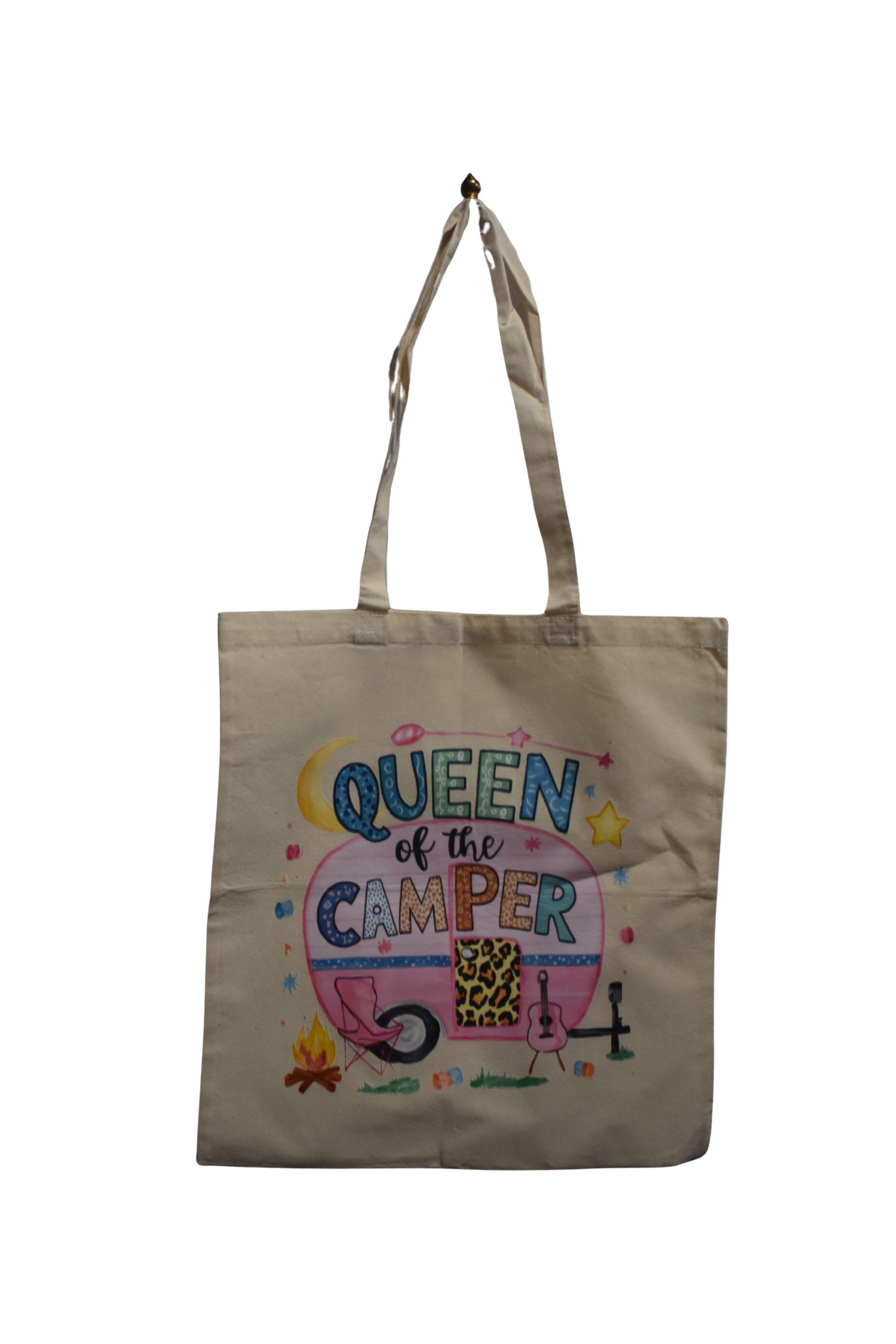 Canvas Tote Bag-Queen of the camper