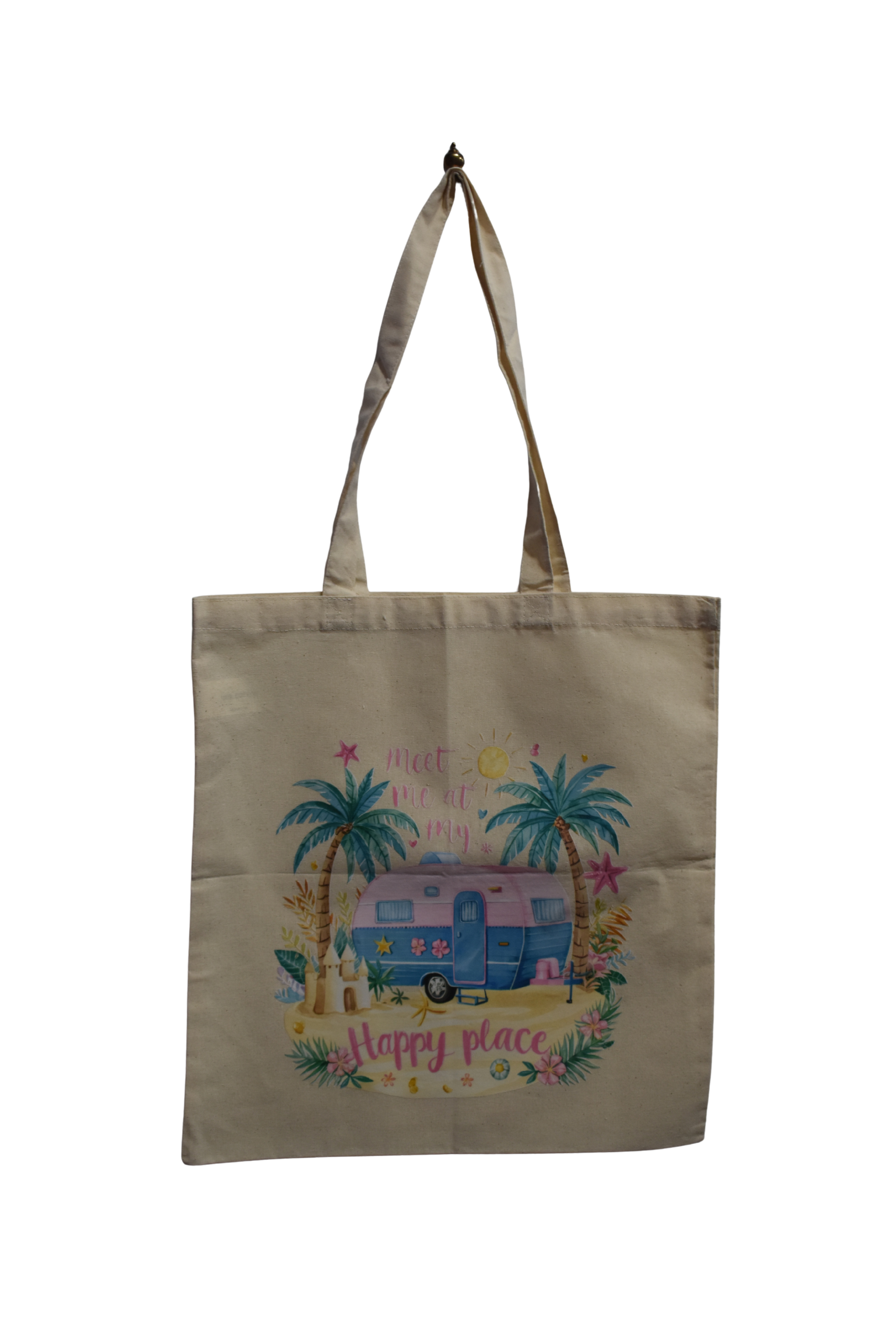 Canvas Tote Bag-Meet me at my happy place